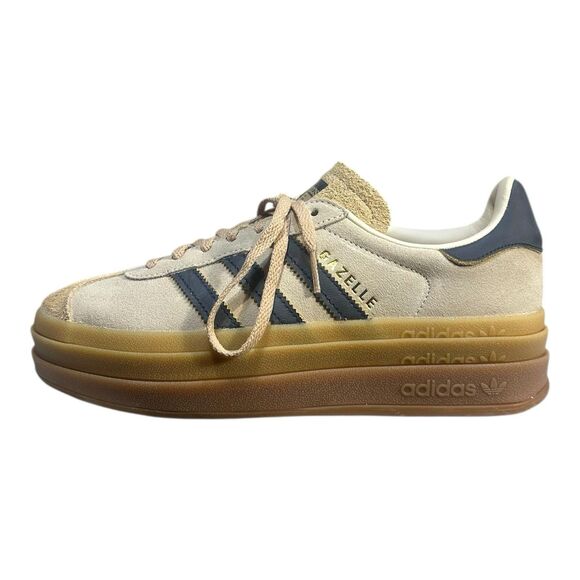 Adidas Gazelle Bold Cream Night Indigo Women’s 7.5 JQ5126 - Picture 3 of 7